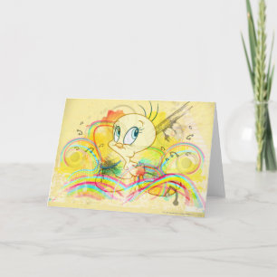 Tweety In Rainbows Card