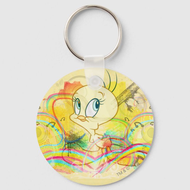 TWEETY™ In Rainbows Key Ring (Front)