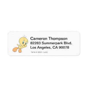 Tweety In The Clouds Pose 15 Return Address Label