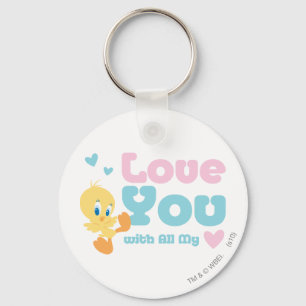 Tweety "Love You With All My Heart" Key Ring