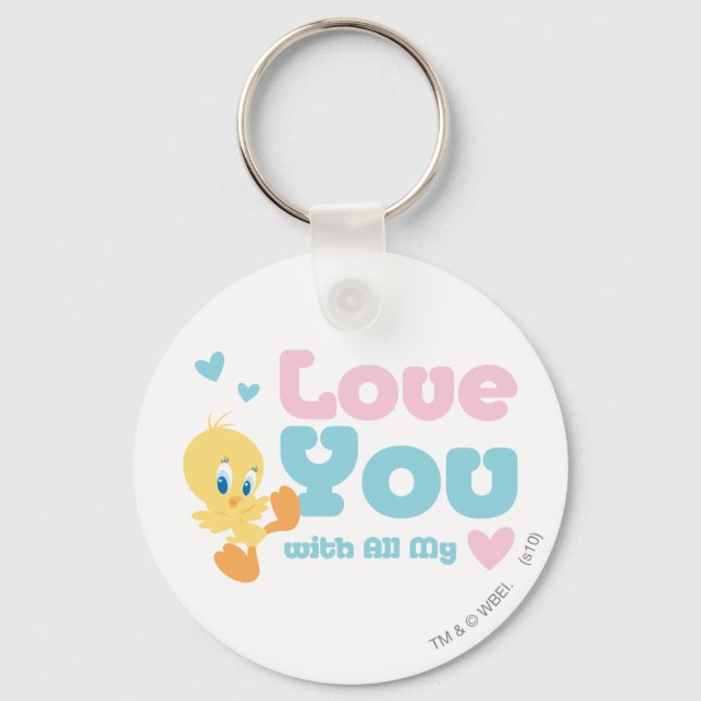 TWEETY™ "Love You With All My Heart" Key Ring (Front)