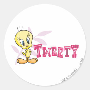 "TWEETY™" Pink Classic Round Sticker