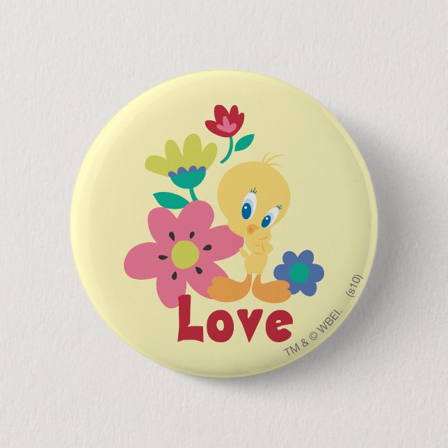 TWEETY™ Red Love 6 Cm Round Badge (Front)