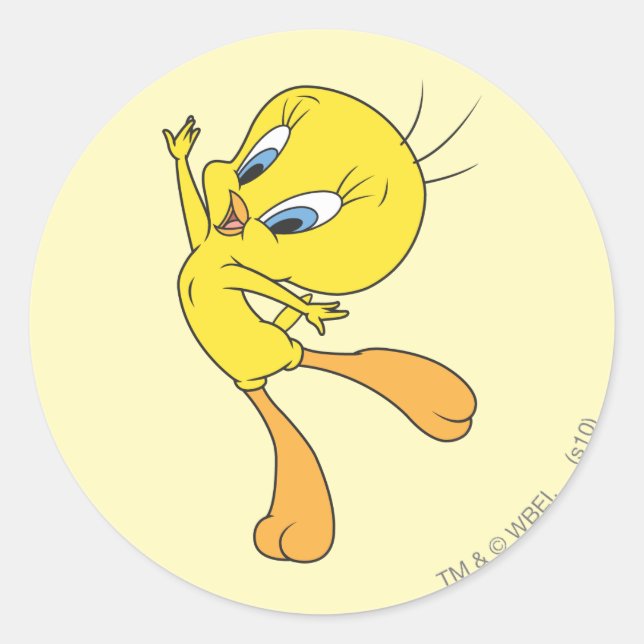 TWEETY™ See Me Fly Classic Round Sticker (Front)