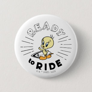 TWEETY™ Surfboard - Ready to Ride 6 Cm Round Badge
