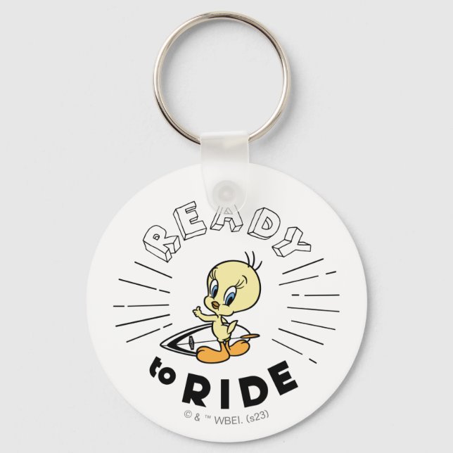 TWEETY™ Surfboard -  Ready to Ride Key Ring (Front)