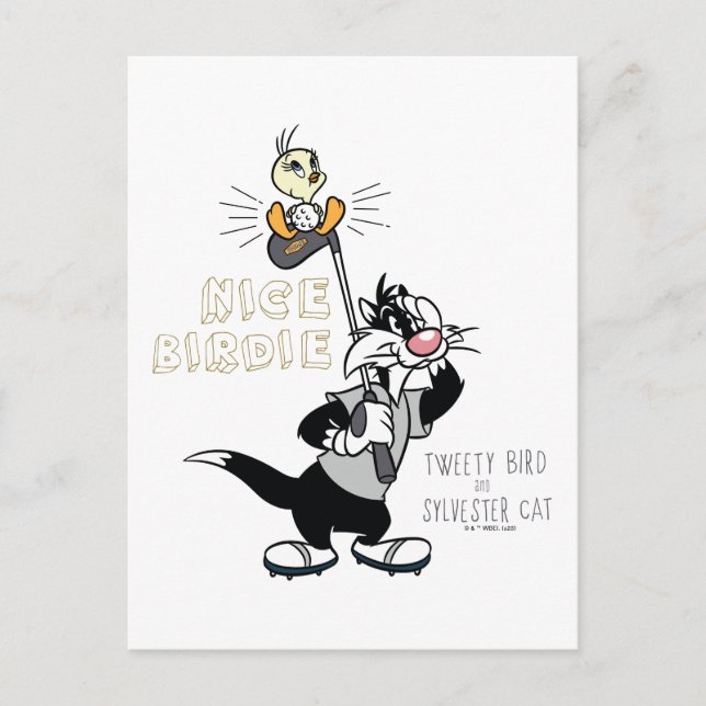 TWEETY™ & SYLVESTER™ Golfing - Nice Birdie Postcard (Front)