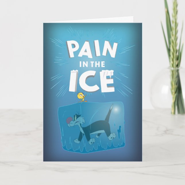 TWEETY™ & SYLVESTER™ "Pain in the Ice" Holiday Card (Front)