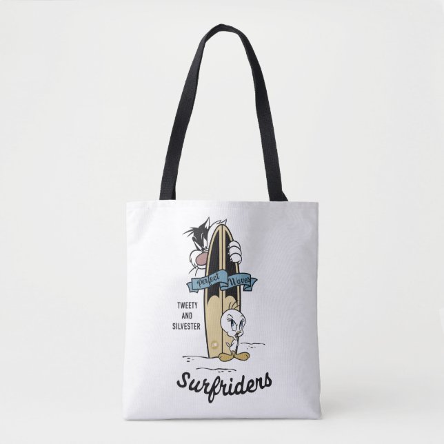 TWEETY™ & SYLVESTER™ Surfriders Tote Bag (Front)
