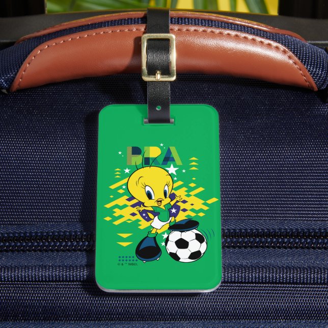 TWEETY™ Team Brazil Soccer Graphic Luggage Tag (Front Insitu 2)