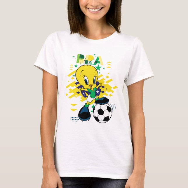 TWEETY™ Team Brazil Soccer Graphic T-Shirt (Front)