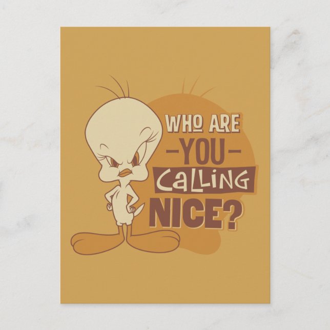 TWEETY™- Who Are You Calling Nice? Postcard (Front)