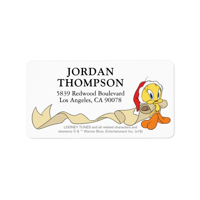 TWEETY™ With Christmas Wishlist Label (Front)