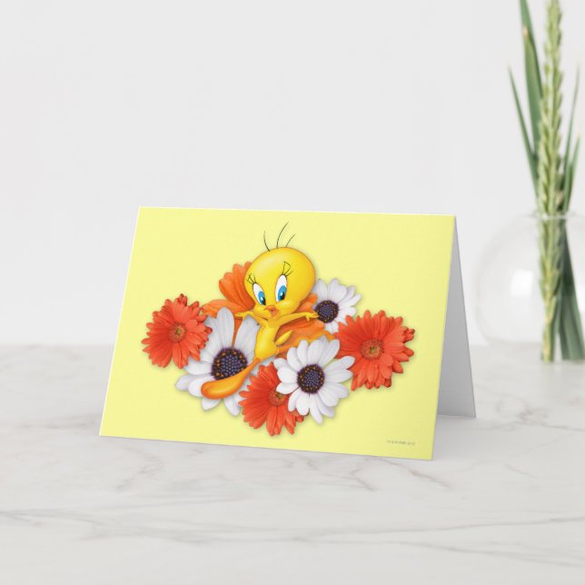 TWEETY™ With Daisies Card (Front)