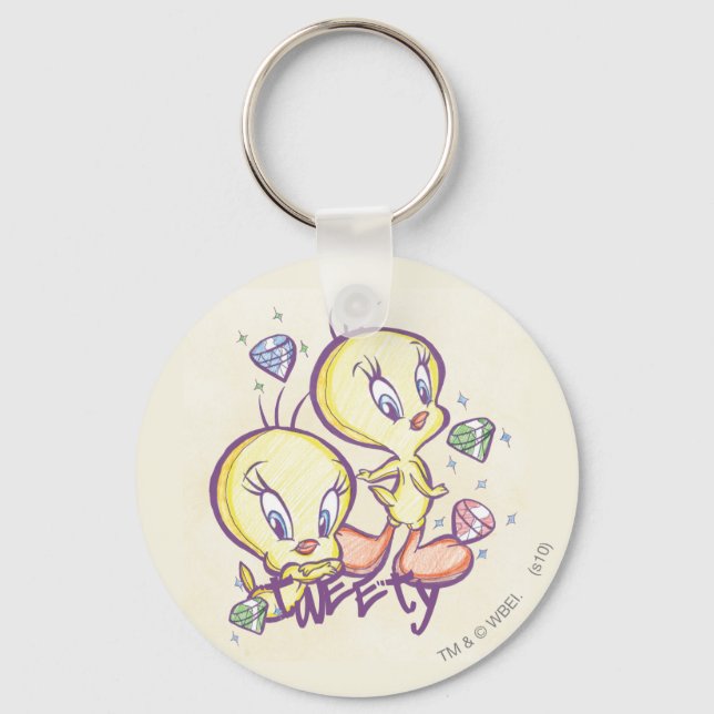 TWEETY™ with Gems Key Ring (Front)