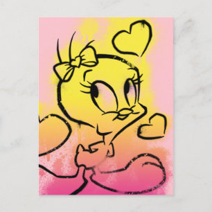 TWEETY™ With Hearts Postcard
