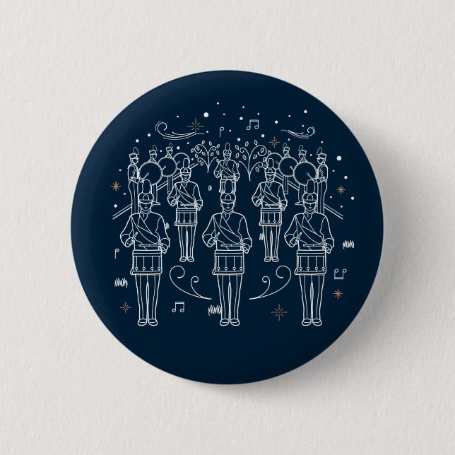 Twelfth Day of Chrismas Button Pinback (Front)