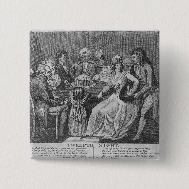 Twelfth Night, 1794 15 Cm Square Badge (Front)