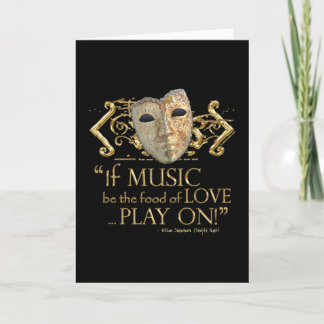 Twelfth Night Music Quote (Gold Version) Card