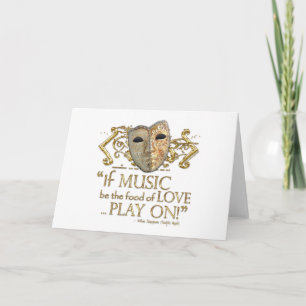 Twelfth Night Music Quote (Gold Version) Card