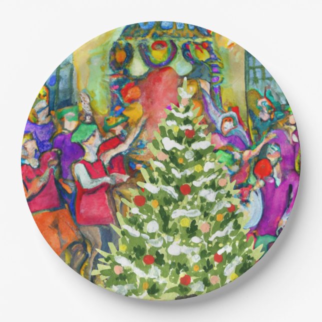 Twelfth Night Paper Plate (Front)
