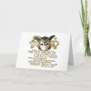 Twelfth Night Quote (Gold Version) Card