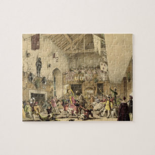 Twelfth Night Revels in the Great Hall, Haddon Hal Jigsaw Puzzle