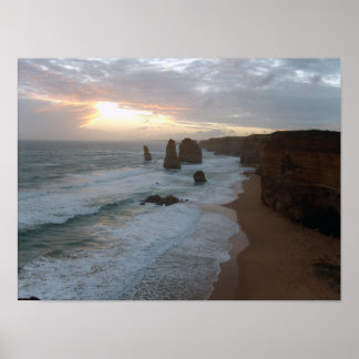 Twelve Apostles at Sunset Poster