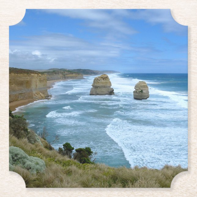 Twelve Apostles Australia Paper Coaster (Front)