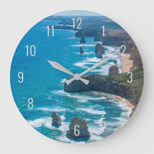 Twelve Apostles Great Ocean Road Aerial Air Large Clock