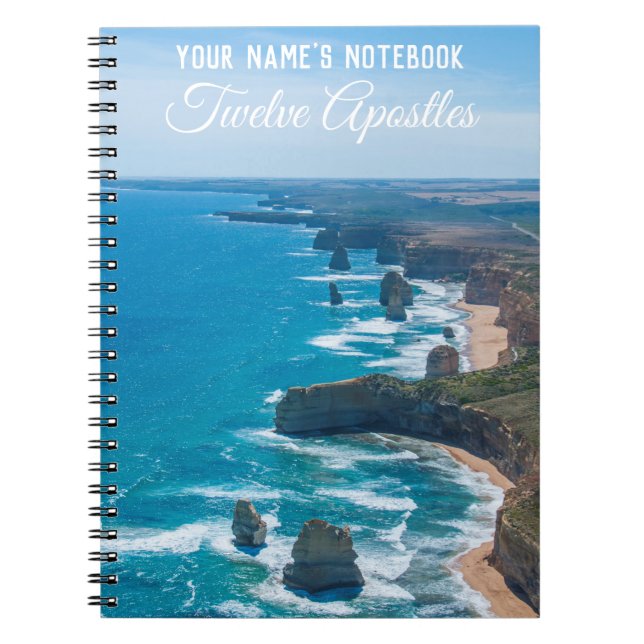 Twelve Apostles Great Ocean Road Air Aerial Photo Notebook (Front)