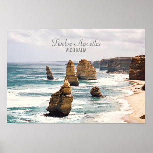 Twelve Apostles Victoria Australia travel Poster