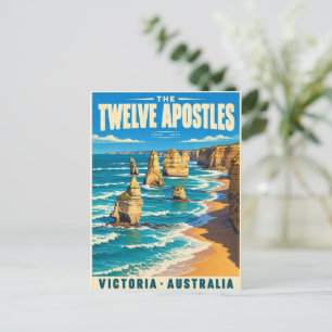 Twelve Apostles Victoria Australia Vintage Travel Postcard