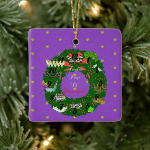 Twelve Days of Christmas Ceramic Ornament