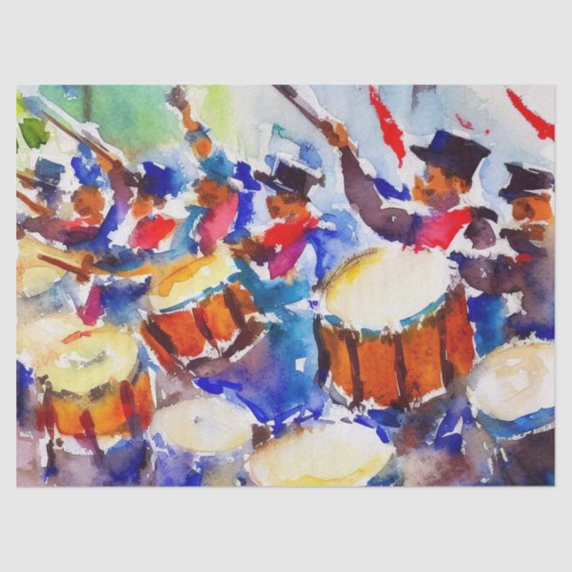 Twelve Days of Christmas: Drummers Drumming (D), Tissue Paper (Front)