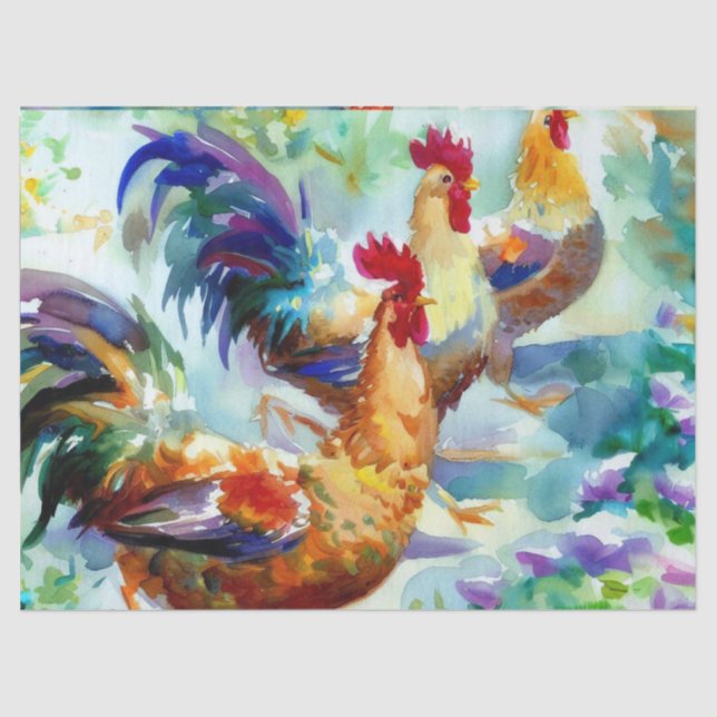 Twelve Days of Christmas: French Hens (A), Tissue Paper (Front)