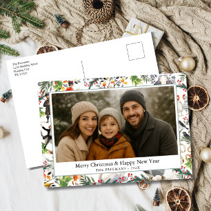 Twelve Days of Christmas Holiday Postcard