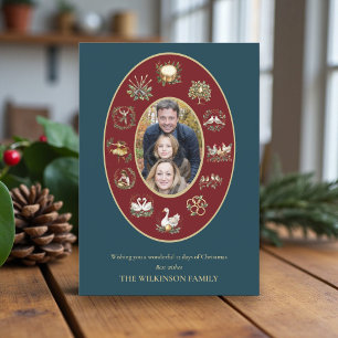 Twelve Days of Christmas photo classic card