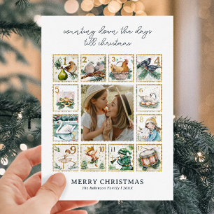 Twelve Days of Christmas Photo Holiday Card