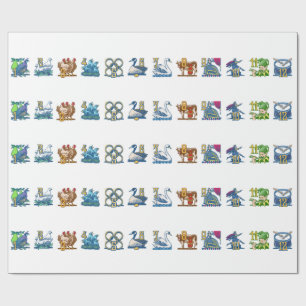 Twelve Days of Christmas Wrapping Paper