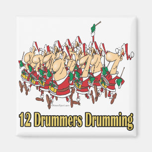 twelve drummers drumming 12th twelfth day magnet