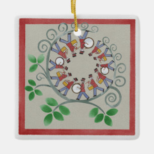 Twelve Drummers Drumming Christmas Ornament