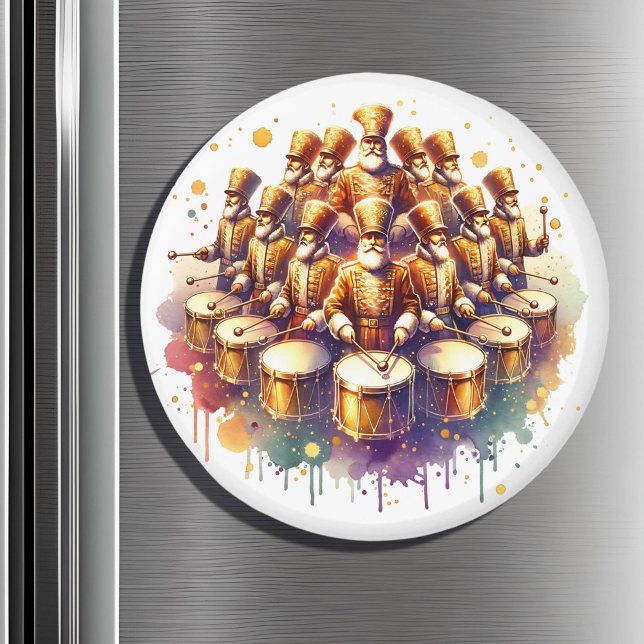 Twelve Drummers Drumming Twelve Days of Christmas Magnet (Creator Uploaded)
