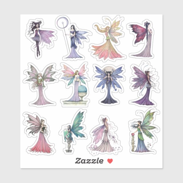 Twelve Elegant and Colourful Molly Harrison Fairie (Sheet)