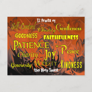 Twelve Fruits (dancing flames) - Postcard