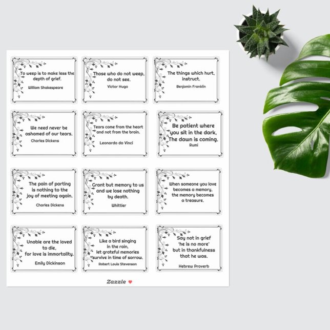 Twelve Grief Quotes Botanical Corner Frame Drawing (Creator Uploaded)