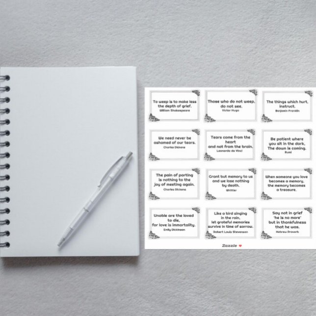 Twelve Grief Quotes in Rose Frame Drawing (Creator Uploaded)