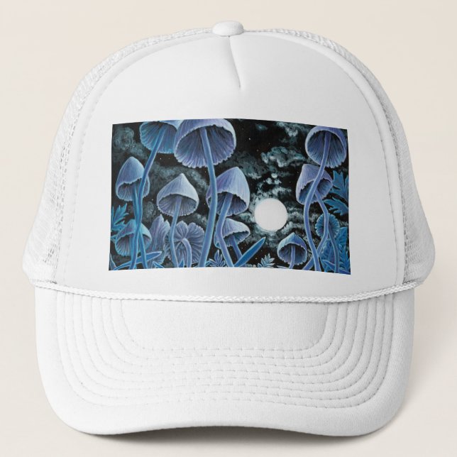 Twelve Magic Mushrooms At Full Moon Trucker Hat (Front)