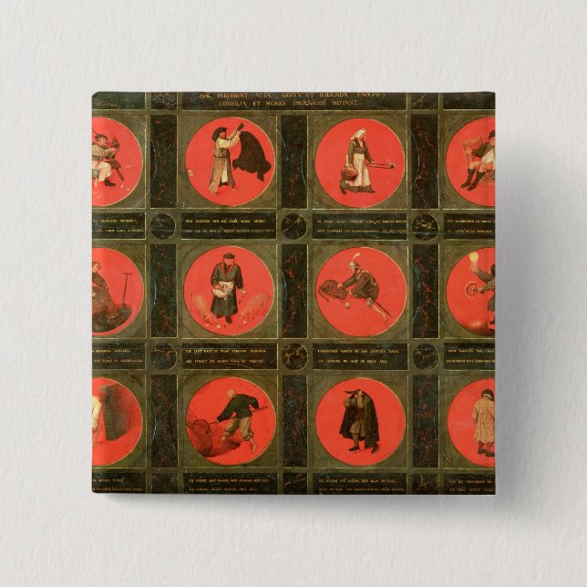 Twelve Proverbs, c.1558-60 15 Cm Square Badge (Front)