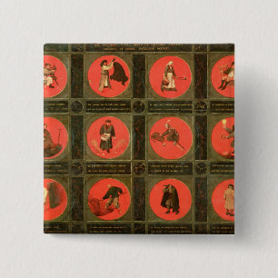 Twelve Proverbs, c.1558-60 15 Cm Square Badge